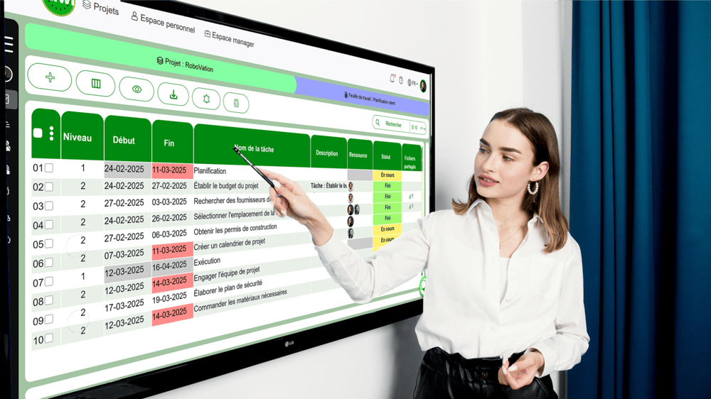 LUCKiwi Interface – Complete project management solution with Gantt, Kanban, and dashboards
